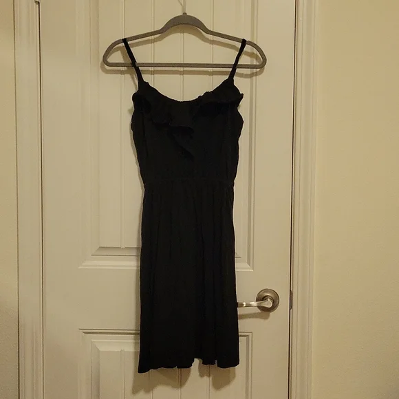 Black Ruffle Ann Taylor Loft Dress